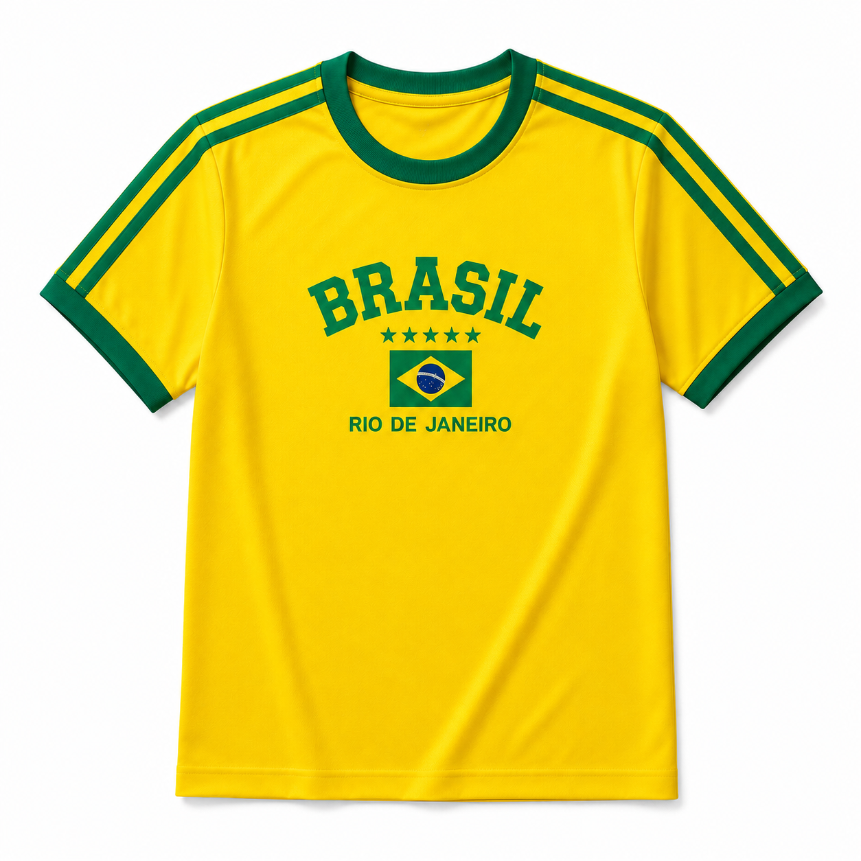 Camisa Retro Brasil Amarela