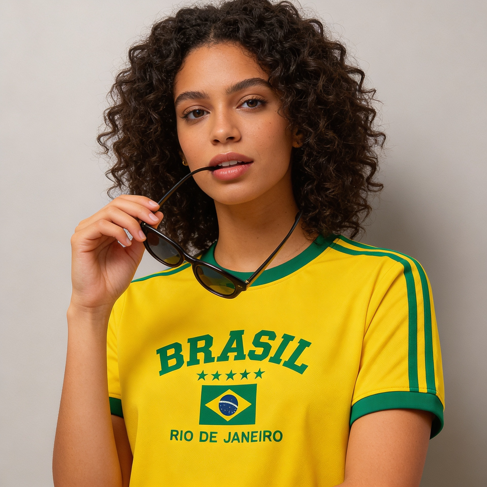 Camisa Retro Brasil Amarela