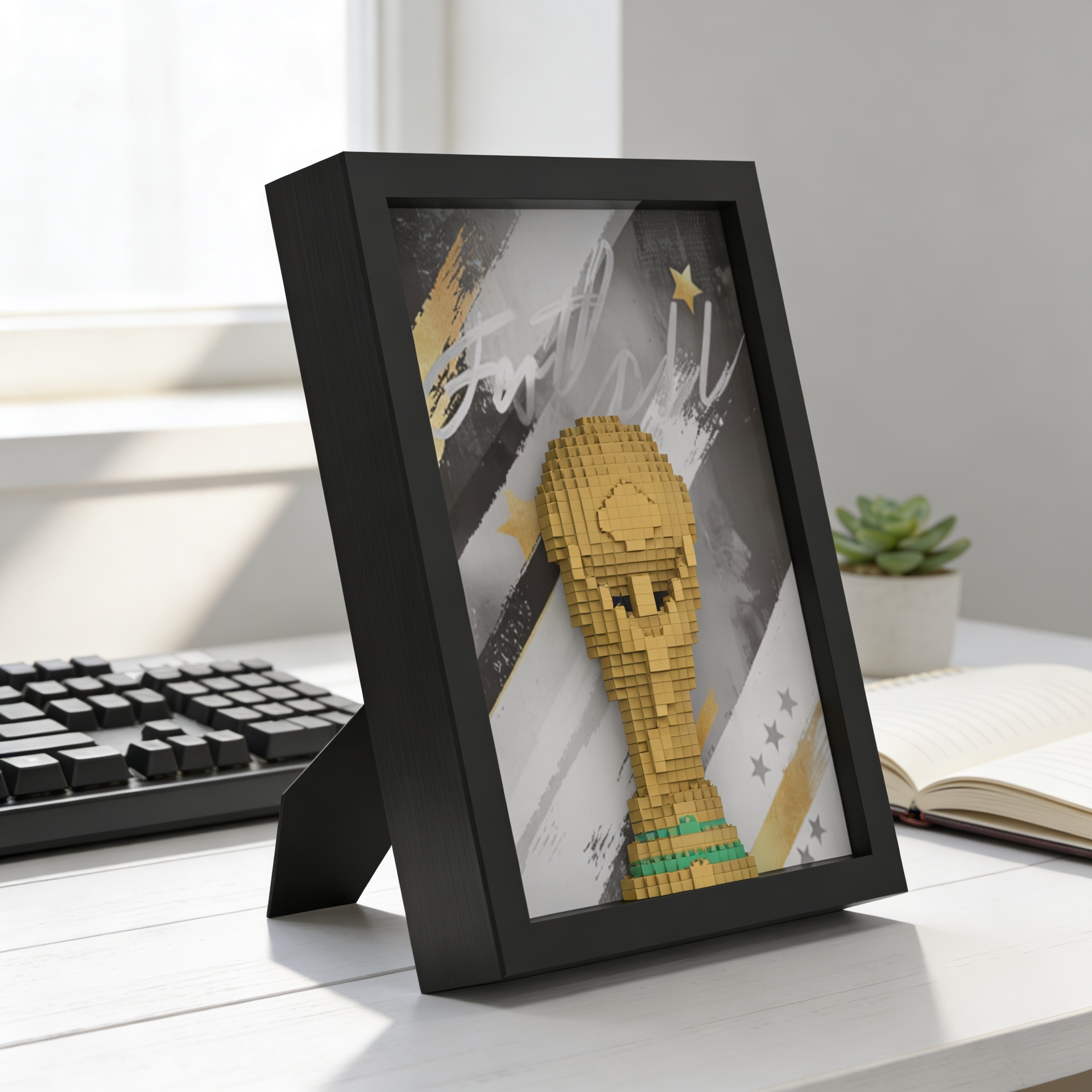 Quadro Decorativo Taça do Mundo LEGO Style