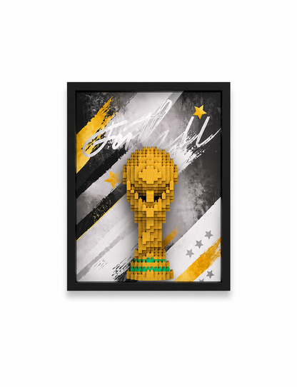 Quadro Decorativo Taça do Mundo LEGO Style