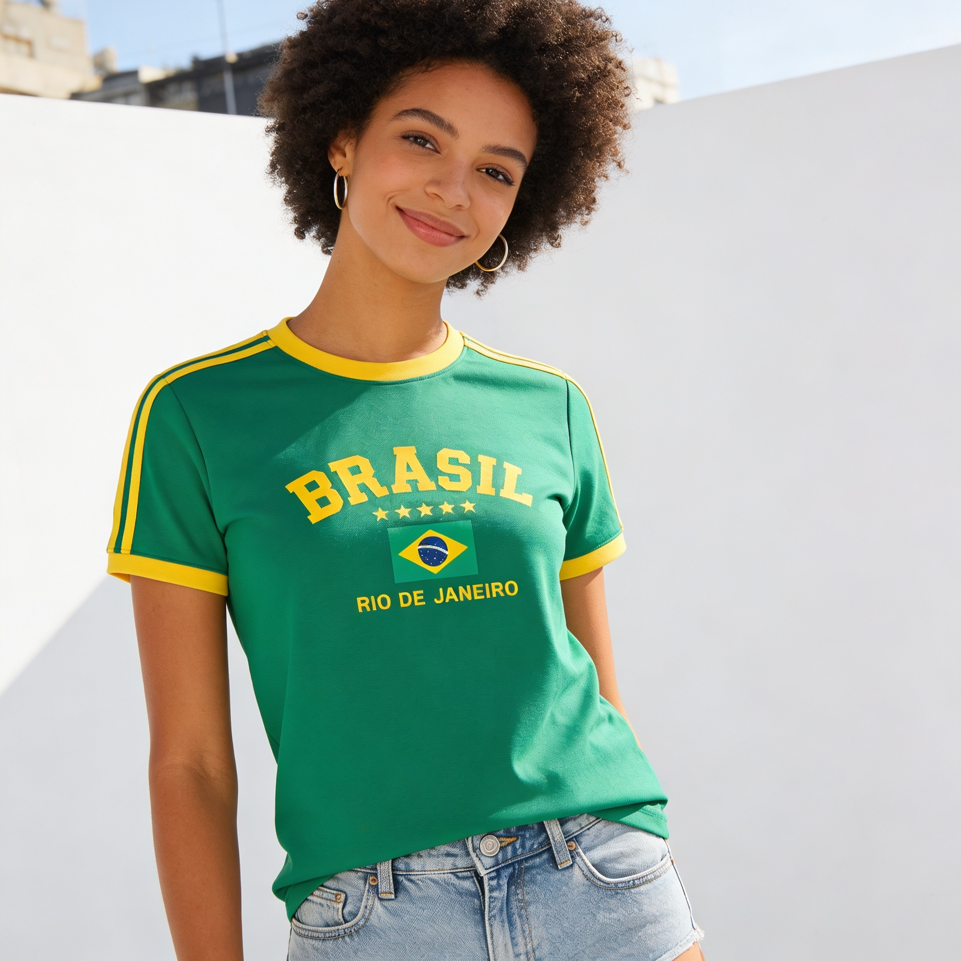 Camisa do Brasil estilo retrô