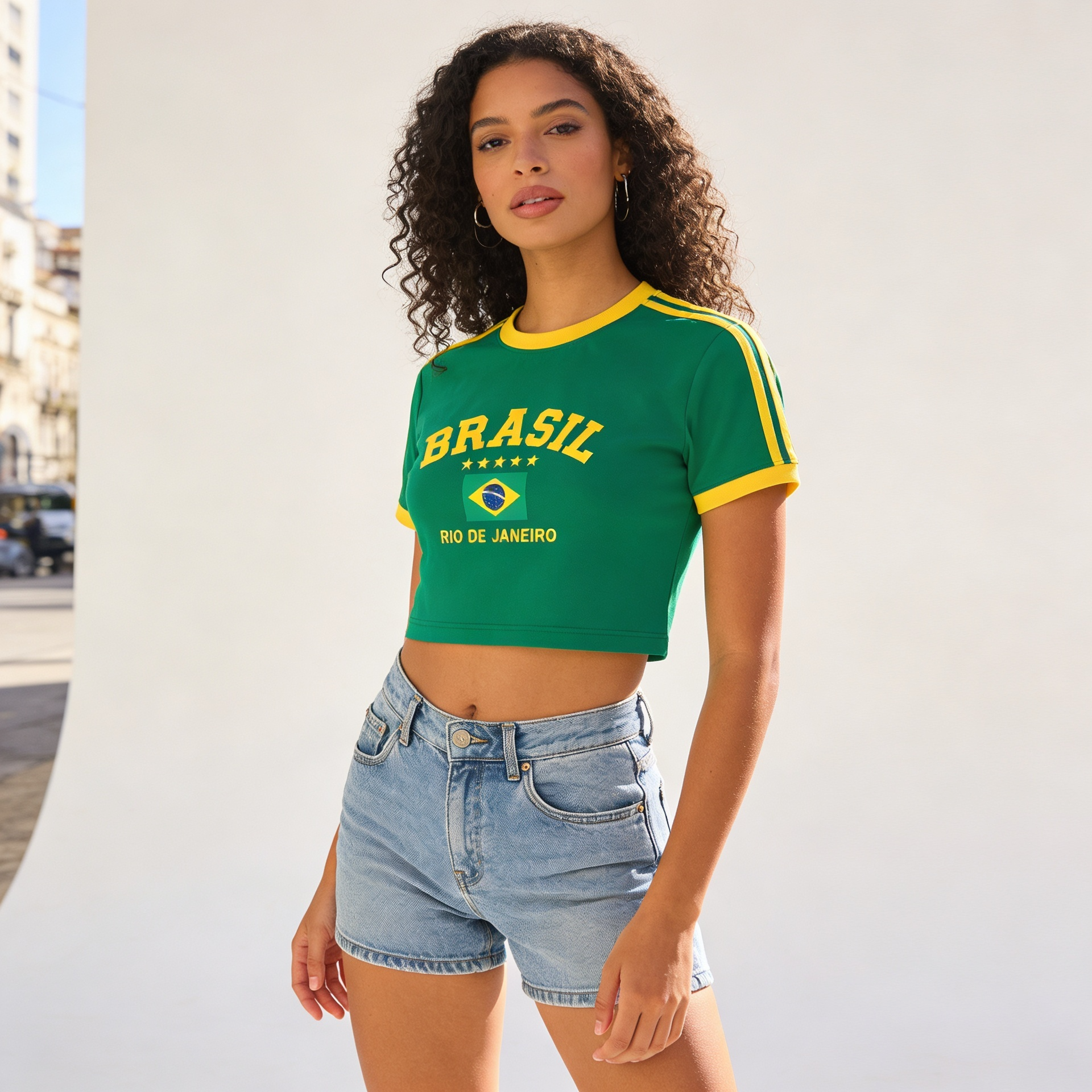 Camisa do Brasil estilo retrô